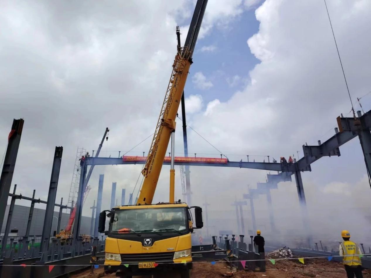 Chery KD Parts Production Workshop Construction Project on the Beam, Eihe realiserede Chery Automobile Qingdao Base Construction Project vandt budet 
